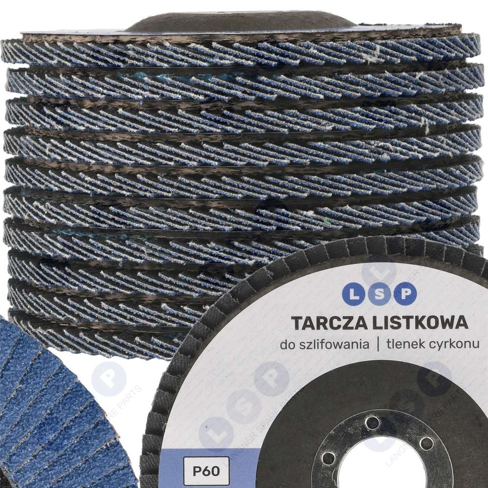 Zirkónové lamelové kotúče 125 lamiel na drevo a kov P60 10 kusov
